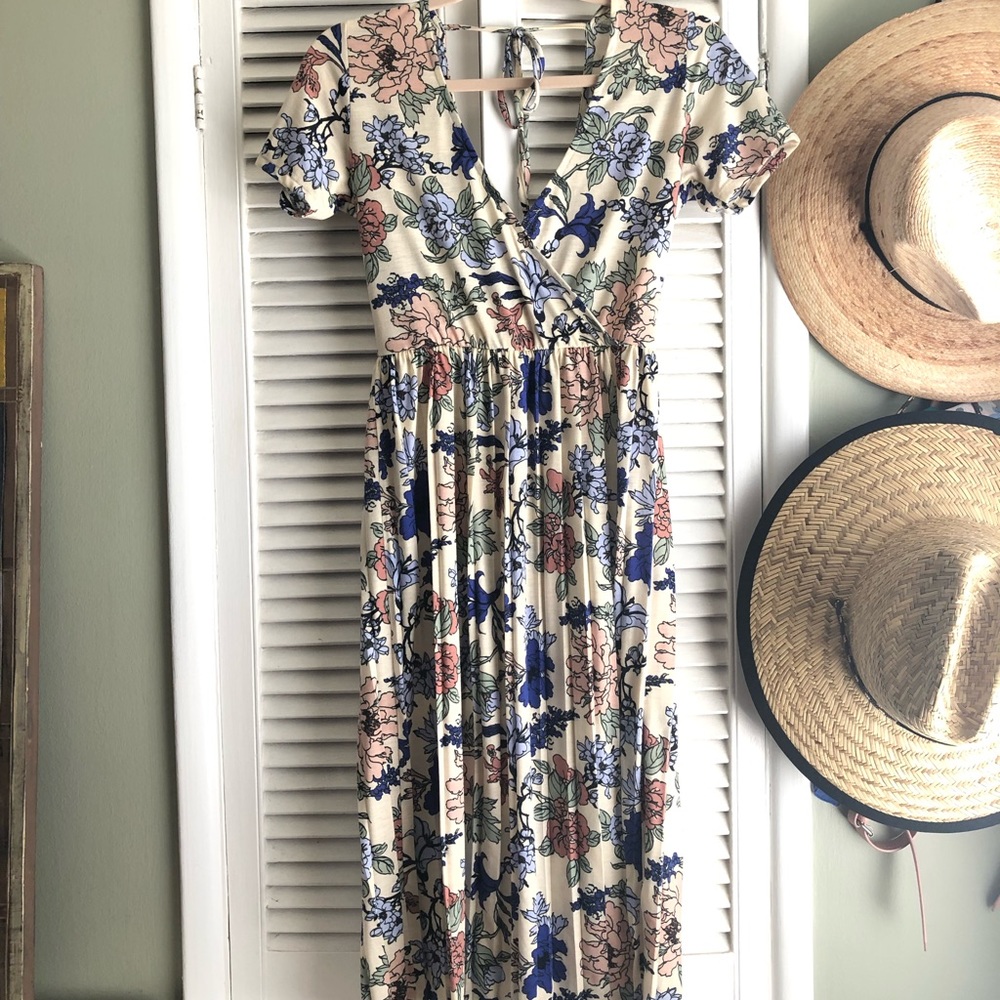 ASOS floral wrap midi dress